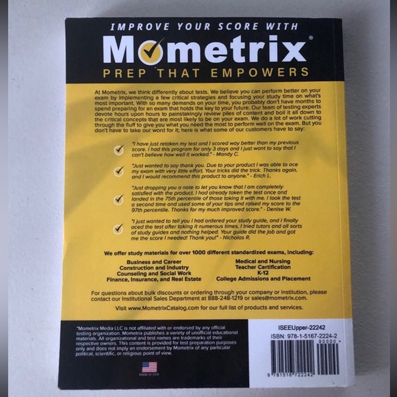 ISEE Upper Level PrepvBook 2023 and 2024-3 Full-Length Practice Tests - Picture 2 of 2